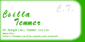 csilla temmer business card